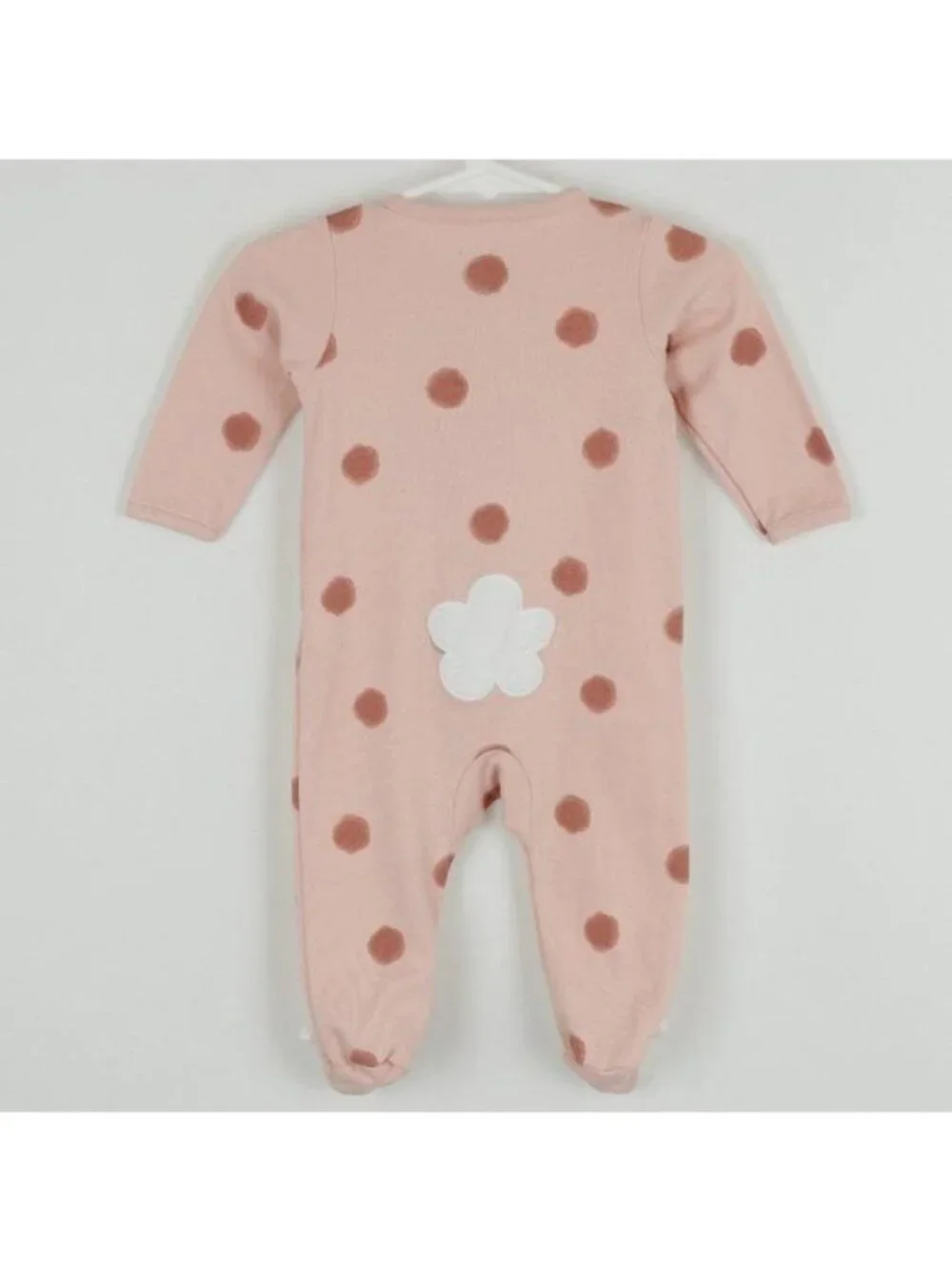 Carter's Infant Size 6 Months Pink Polka Dot Bunny Full Zip Footie Pajamas